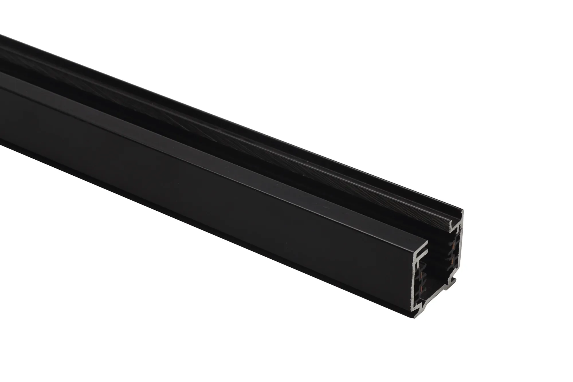4m Black Aluminium Profile Surface Mounted Track 36 x 32mm